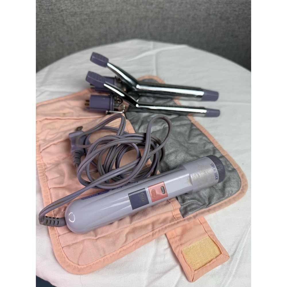 Vintage Vidal Sassoon VS-195 Quick-Change Curling Iron Kit Auto Shut Off‎